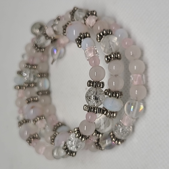 Rose quartz bracelet Rose quartz Stone Ribbon Hope - Picture 4 of 6
